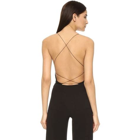 T By Alexander Wang Criss Cross Back Bodysuit 130 Liked On Polyvore