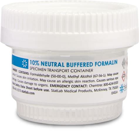 StatLab Formalin 10 Neutral Buffered Formalin Capacity 40 ML No