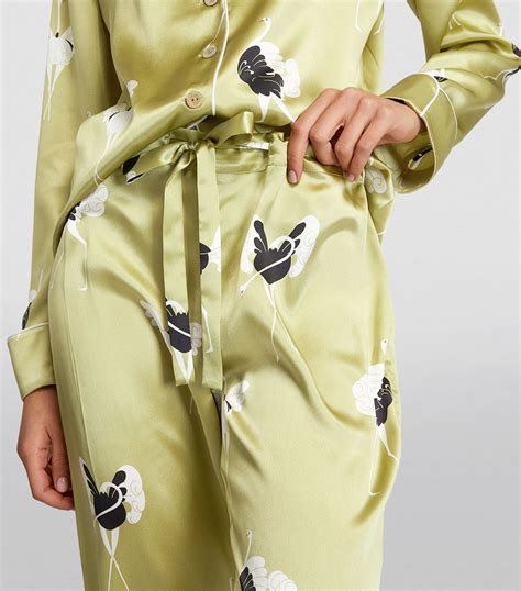 Olivia Von Halle Silk Lila Pyjama Set Harrods Fr