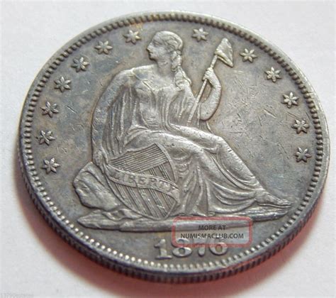 1876 Seated Liberty Half Dollar Silver Coin Xf Detail