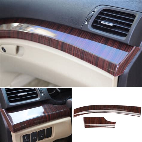 Peach Wood Grain Co Pilot Dashboard Panel Cover Trim Pc For Acura Tsx