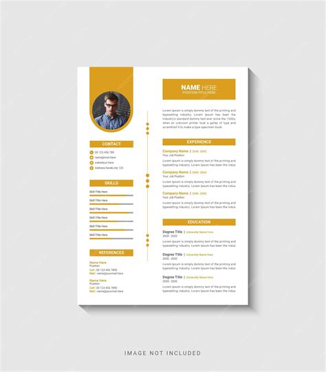 Premium Vector Professional Modern And Minimal Resume Or Cv Template