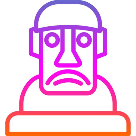 Moai Generic gradient outline icon