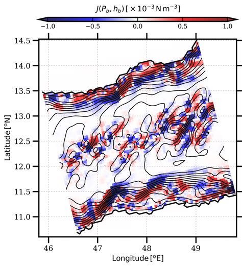 Map Of The Bottom Pressure Torque Timely Averaged As The Summer Eddy