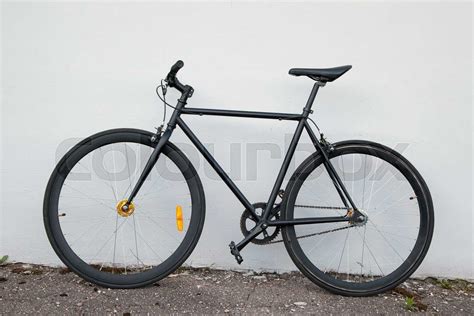Black Fixed Gear Bicycle Stock Image Colourbox