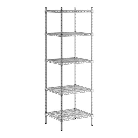 Regency Spec Line 21 X 21 X 74 Nsf Stainless Steel Wire Stationary Shelving Starter Kit With