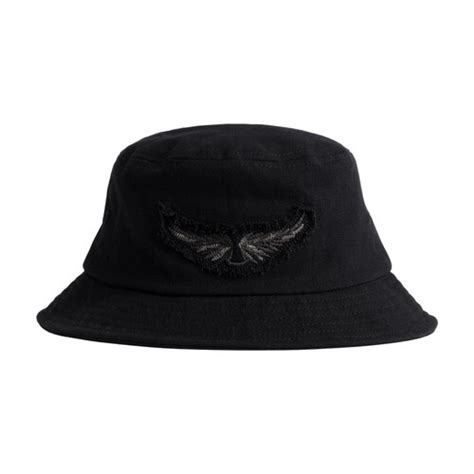 Zadigandvoltaire Wings Bucket Hat Black Editorialist