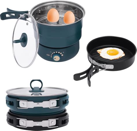 Amazon WUSILILU W Portable Electric Hot Pot With Foldable Handles Non Stick Frying Pan