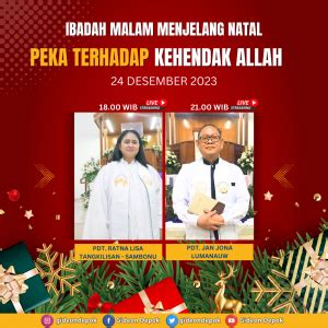 Ibadah Malam Natal 24 Desember 2023 GPIB Gideon Depok