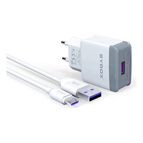 Syrox Q30 Mikro USB Girişli 3 0 Amper Hızlı Şarj Aleti ve Fiyatı