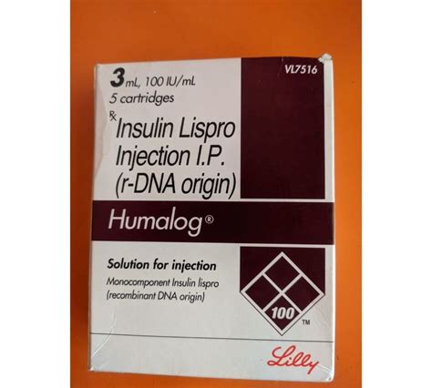 Insulin Lispro Injection Cipla Ltd 100 Uml At Rs 745packet In