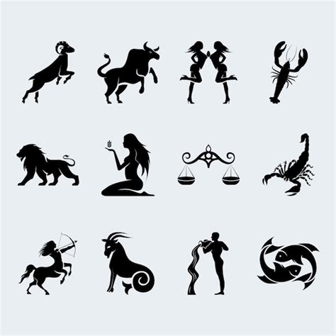 Premium Vector Flat Zodiac Symbols Or Signs Set