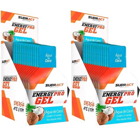 Kit 2X Energy Pro Gel 15 sachês de 30g Água de Coco Sudract