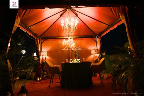 Valentine S Premium Cabana Candlelight Dinner In Sec Gurgaon