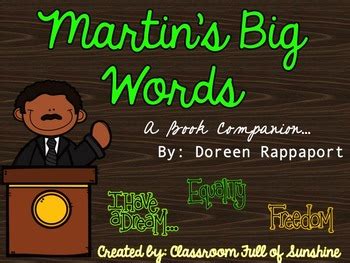 Martin's Big Words book companion + writing activities | TPT