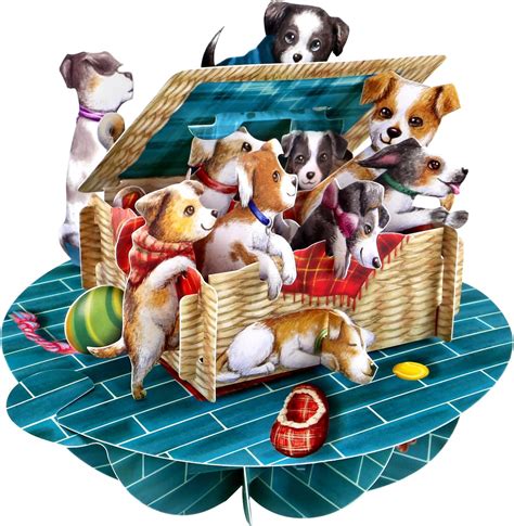 Magic Ants Puppy Pop Up Carte D Anniversaire Cartes De Voeux 3D