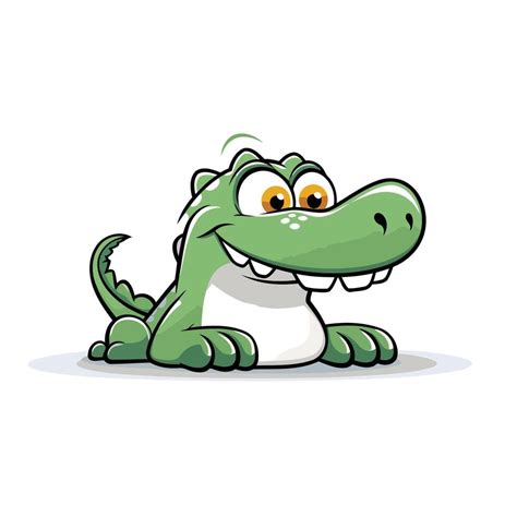 Crocodile Illustration Cute Cartoon Crocodile Character 49169295 Vector