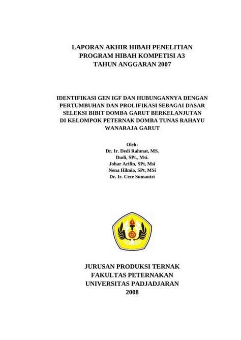 Pdf Laporan Akhir Hibah Penelitian Program Hibah Pustaka Unpad Ac Id