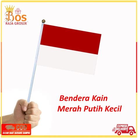 Bendera Kain Merah Putih Kecil Indonesia Pawai Agustusan Bendera