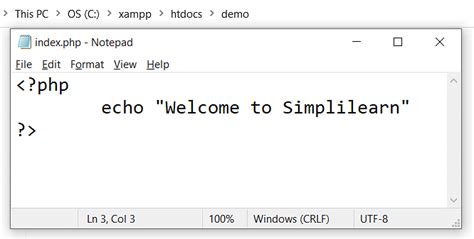 How To Run A Php Using Xampp Simplilearn