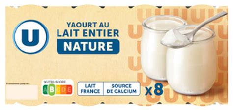 Yaourt Au Lait Entier Nature Pot En Verre U 8 X 125 G La Belle Vie