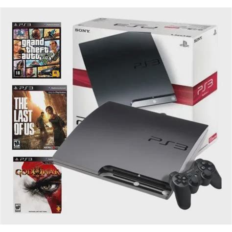 Sony Playstation 3 Slim 500 Gb 16 Jogos 2 Controles em Promoção