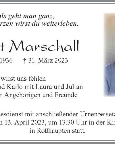 Erinnerung An Robert Marschall Trauerportal Bestattungen Thomas