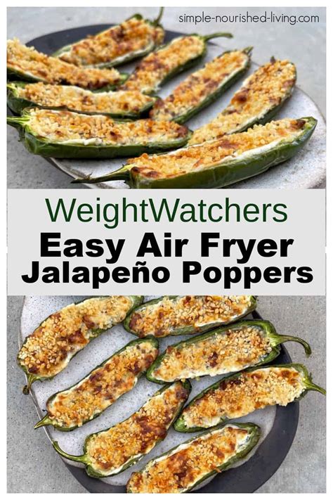 Easy Healthy Low Calorie Air Fryer Jalapeno Poppers