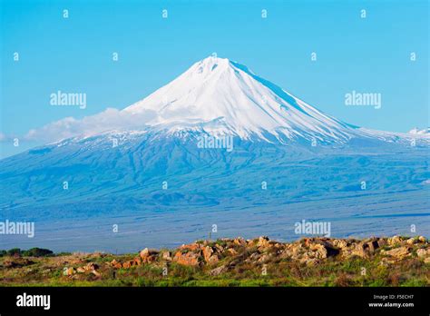 Lesser Ararat 3925m Near Mount Ararat In Turkey Photographed From