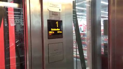 Schindler Glass EuroLift MRL Elevator At Media Markt In Izmir YouTube