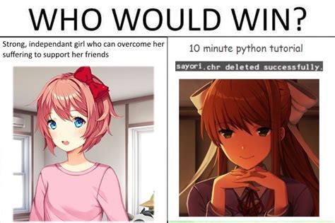 Who would win? | Doki Doki Literature Club | Know Your Meme