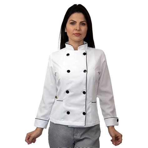 Dólmã chef cozinha feminino Demorgan Submarino