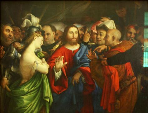 Christ And The Adulteress C Lorenzo Lotto Wikiart Org