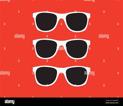 Realistic Vintage Sunglasses Isolated Vector Illustration Stock Vector