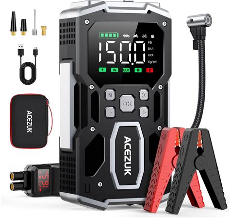 Amazon Portable Car Jump Starter With Air Compressor ACEZUK