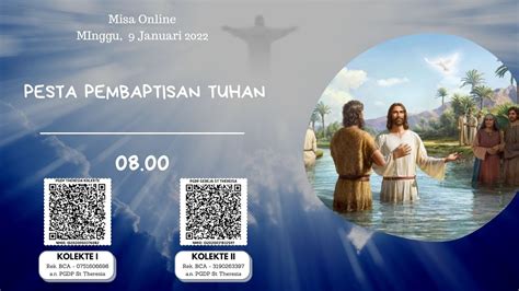 Misa Online Hari Raya Pembaptisan Tuhan Minggu Januari