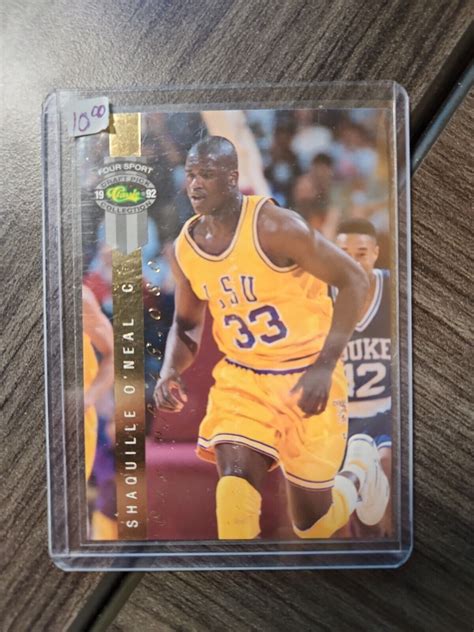 1992 Classic Four Sport Card LP8 Shaquille ONeal Rookie Card Gold