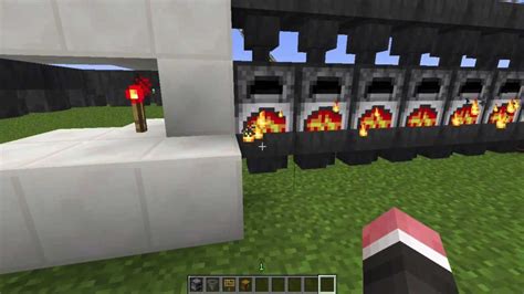 Minecraft 15 Automated Furnace System With Hoppers Youtube