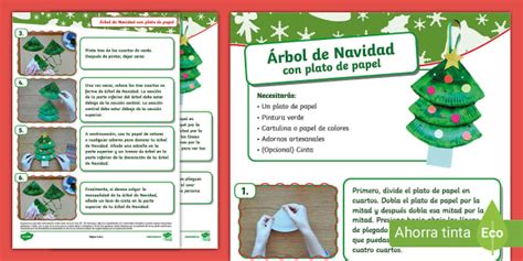 Manualidad Rbol De Navidad Con Plato De Papel Twinkl Crafts