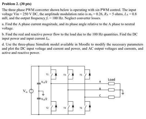 Solved The Three Phase Pwm Converter Shown Below Is