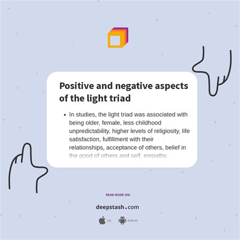 Positive and negative aspects of the light triad - Deepstash