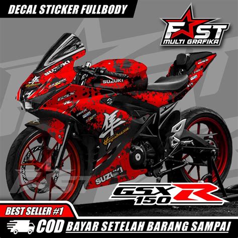 Decal Gsx R150 Full Body Sticker Gsx R150 Full Body Decal Gsx150 Full Body Striping Gsx R150