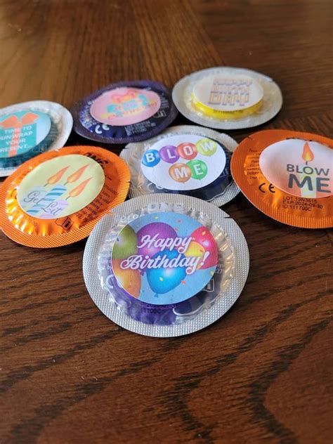 Happy Birthday Condoms Individual Colored Valentines Etsy Uk