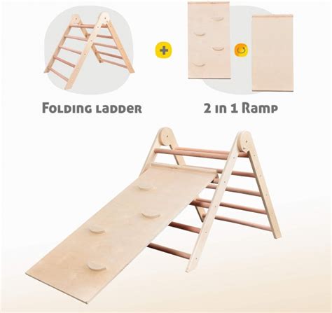 Rent Baby Gear INCLUDING Foldable Wooden Climbing Triangle With Sliding