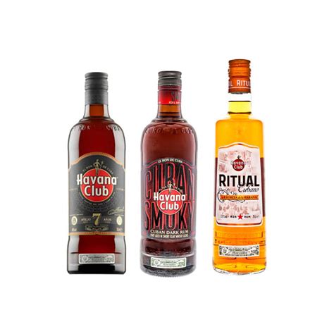 Estuche Havana Club ron añejo 7 años ron Cuban Smoky ron Ritual