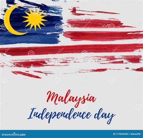 Malaysia Independence Day Hari Merdeka Holiday Stock Vector