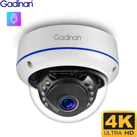 Gadinan 8MP 4K IP Camera POE Outdoor Security Protection Metal Indoor