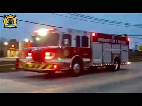 Responding With Lights Sirens Windsor Fire Engine Youtube