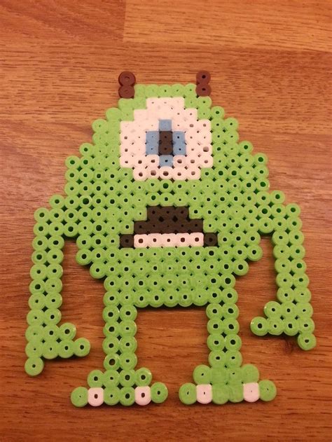 Monsters Inc Mike Wazowski Perler Beads By Tommyvalkonen On Deviantart Easy Perler Bead