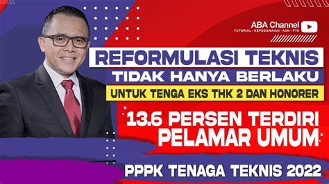 Reformulasi Pppk Teknis Umum Juga Terekrut Didalam Reformulasi Pppk